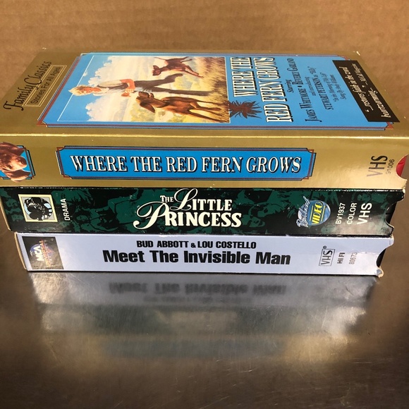 3 Classic Oldies VHS Video Tapes, Abbot Costello, Shirley Temple, Red Fern Grows - Picture 2 of 7